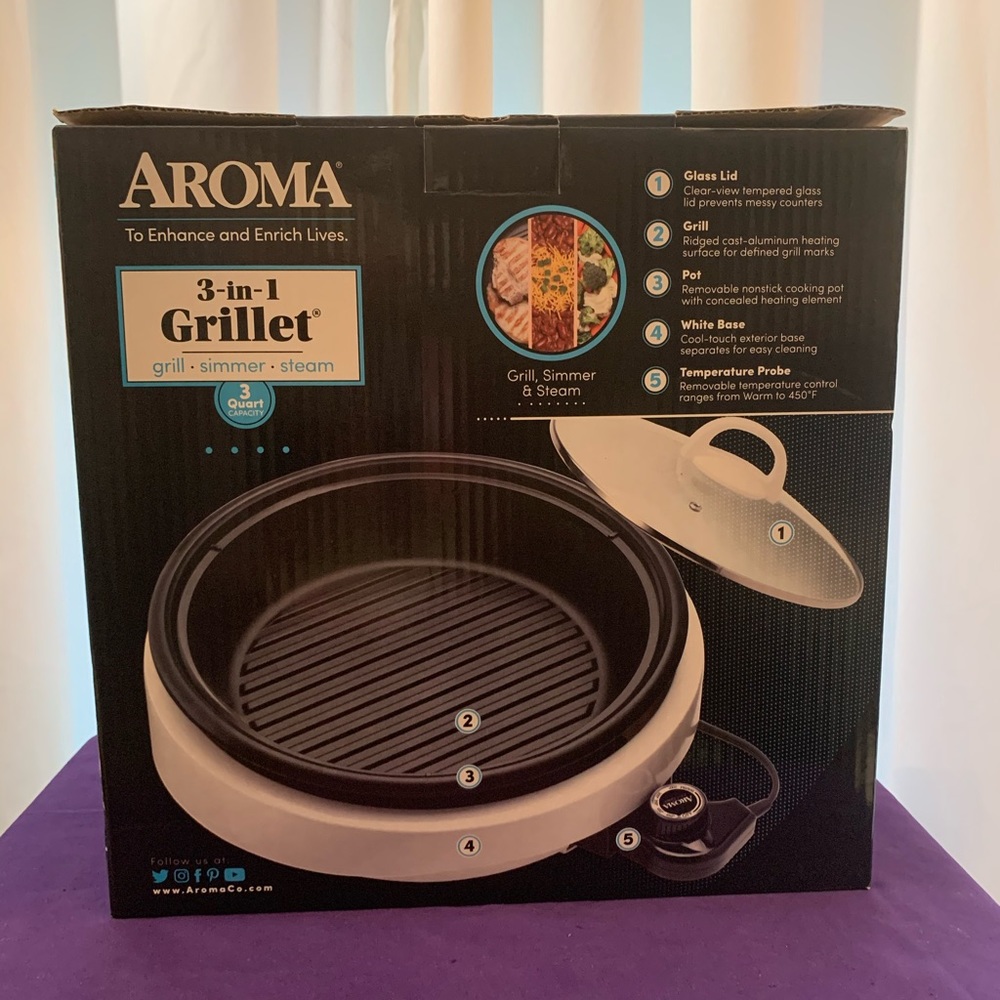 *Brand New* Aroma 3 - in - 1 Grillet - Picture 2 of 7